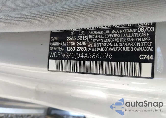 WDBNG70J04A386596: 43156390