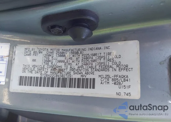 5TDBA22C04S027291: 43156531