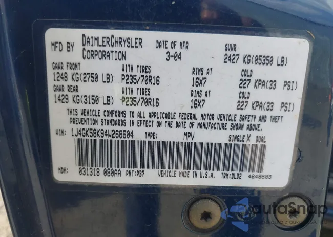 1J4GK58K94W268604: 43156574