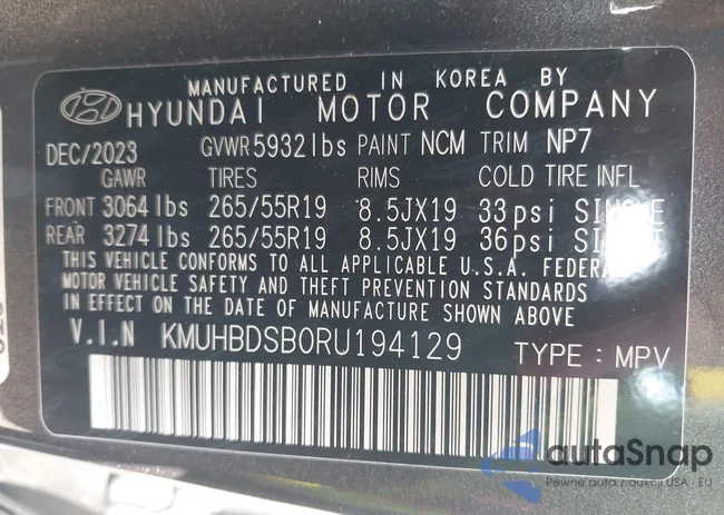 KMUHBDSB0RU194129: 43155698