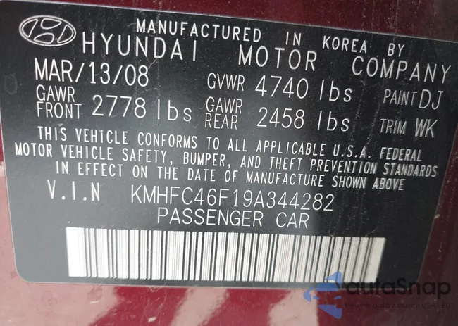 KMHFC46F19A344282: 43155707