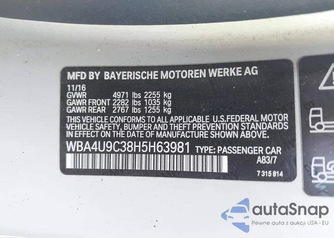 WBA4U9C38H5H63981: 43155834