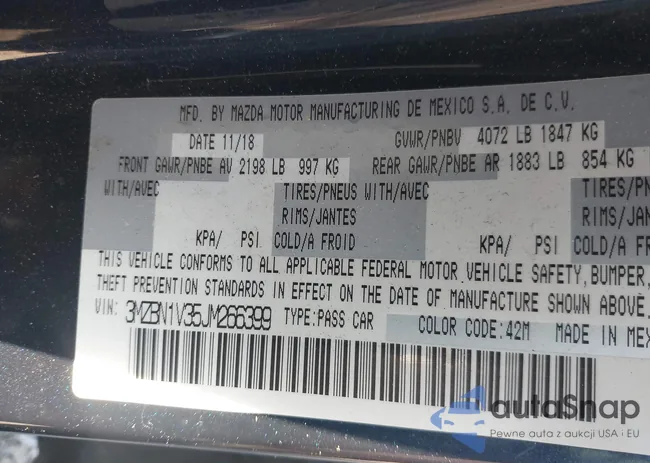 3MZBN1V35JM266399: 43155839