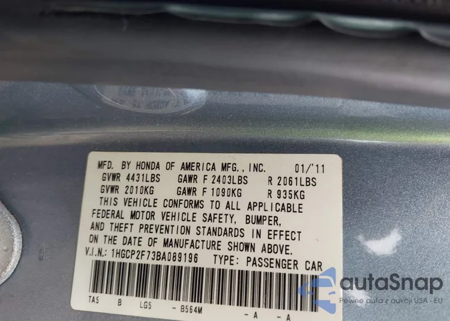 1HGCP2F73BA089196: 43156041