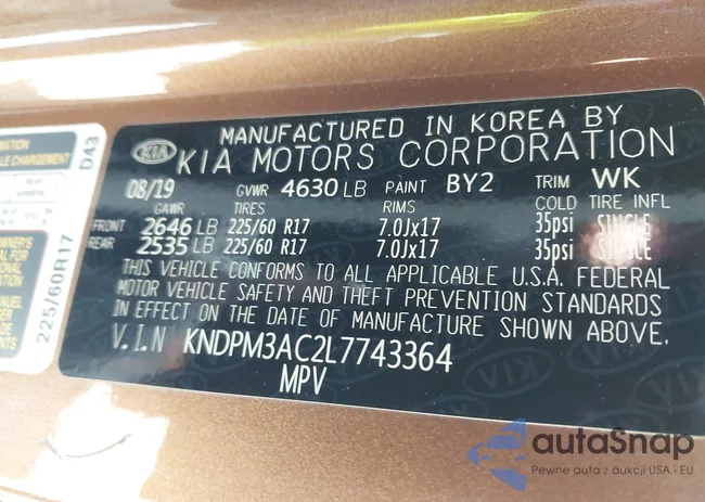 KNDPM3AC2L7743364: 43157141