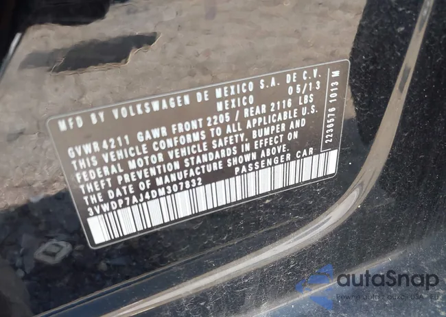 3VWDP7AJ4DM307832: 43157232