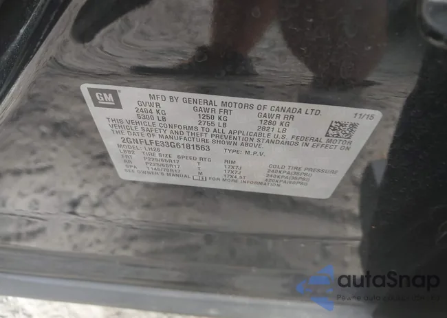 2GNFLFE33G6181563: 43157382