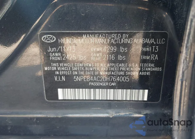 5NPEB4AC2DH764005: 43157501