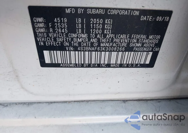 4S3BNAF63K3008266: 43157523