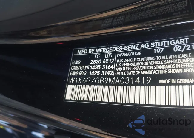 W1K6G7GB9MA031419: 43157614