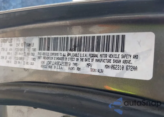 1C4PJLAK8CW213910: 43156647