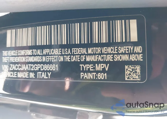 ZACCJAAT2GPD86661: 43156739