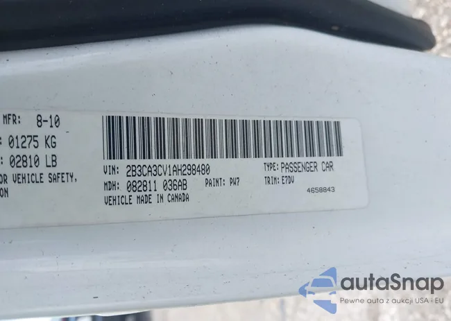 2B3CA3CV1AH298480: 43156745
