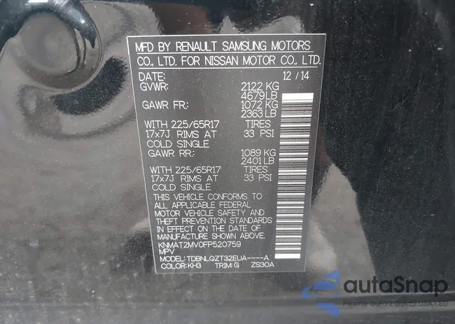 KNMAT2MV0FP520759: 43156881