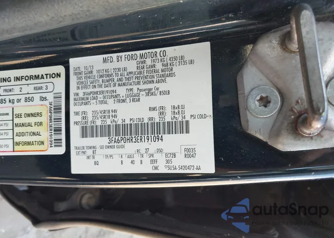 3FA6P0HR3ER191094: 43158031