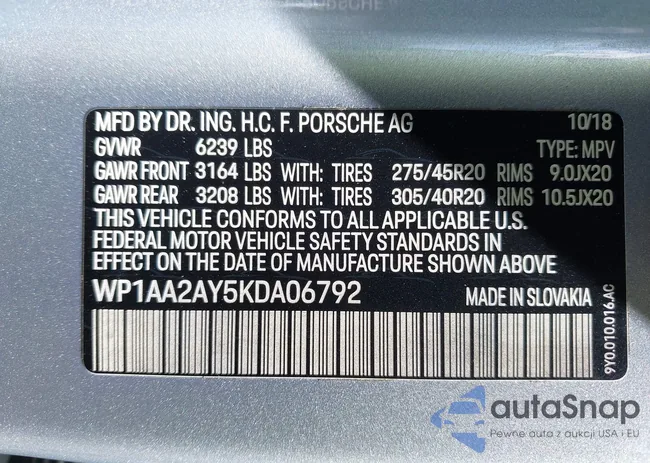 WP1AA2AY5KDA06792: 43158150