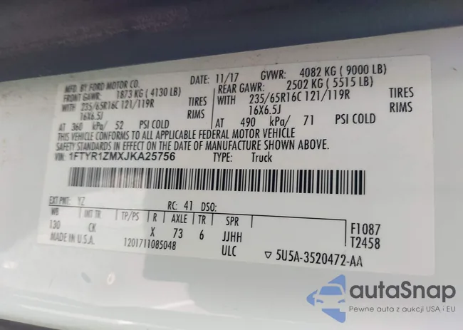 1FTYR1ZMXJKA25756: 43158355