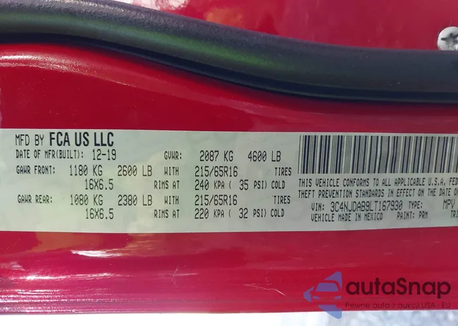 3C4NJDAB9LT167930: 43158426