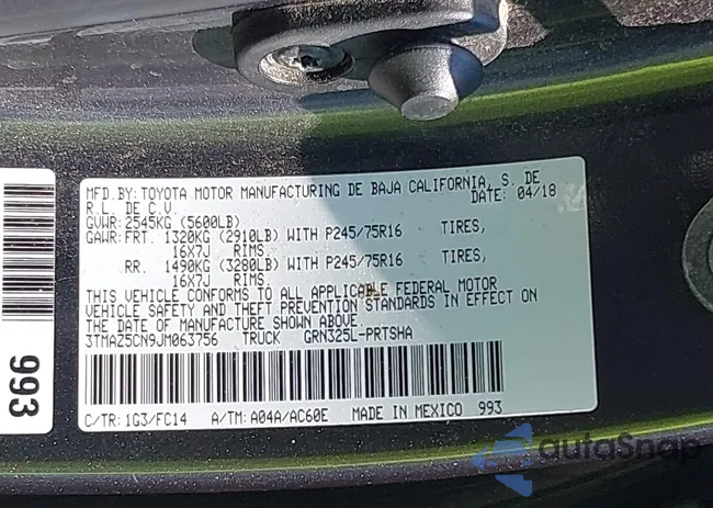 3TMAZ5CN9JM063756: 43158456