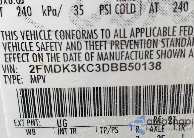 2FMDK3KC3DBB50138: 43158560