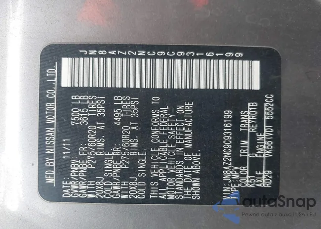 JN8AZ2NC9C9316199: 43158603