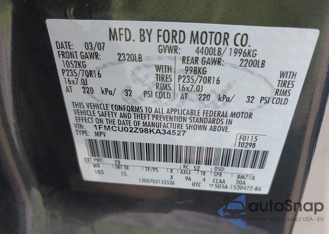 1FMCU02Z98KA34527: 43158606