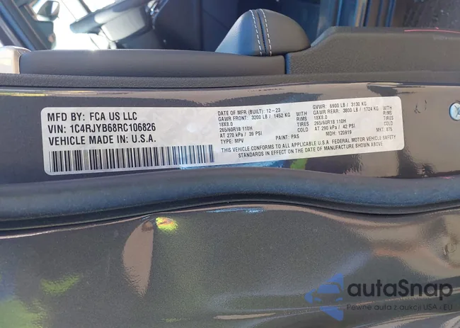 1C4RJYB68RC106826: 43158623