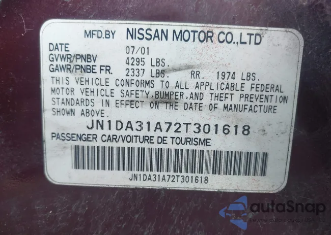 JN1DA31A72T301618: 43157637