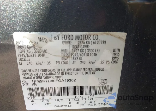 1FM5K7D80FGA19362: 43157638