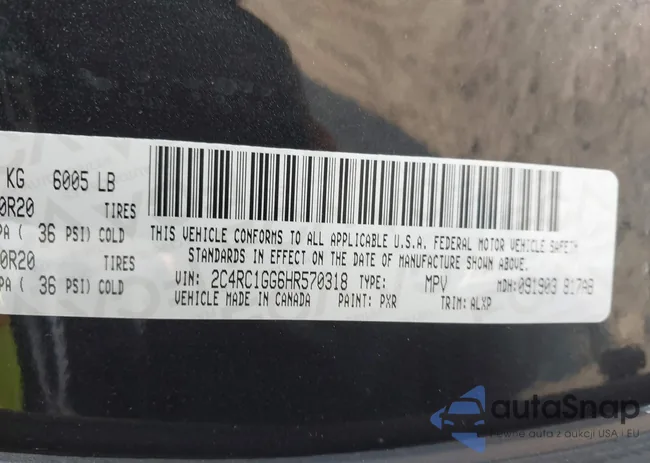 2C4RC1GG6HR570318: 43157675