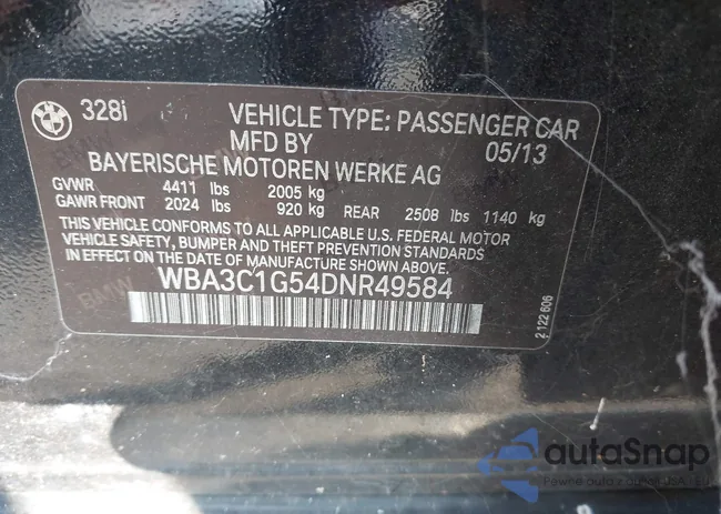 WBA3C1G54DNR49584: 43157697