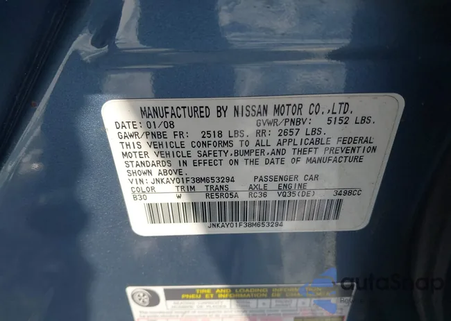 JNKAY01F38M653294: 43157733