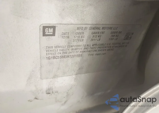 1G1BC5SM3H7201691: 43157816