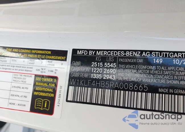 W1KLF4HB5RA008665: 43157832