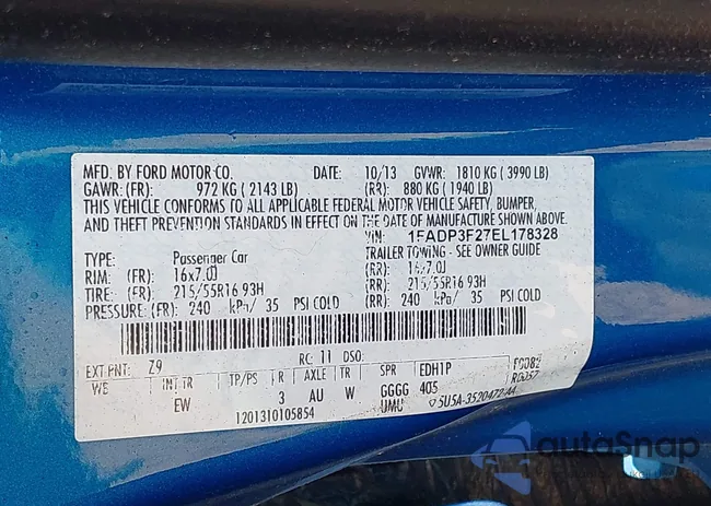 1FADP3F27EL178328: 43157956