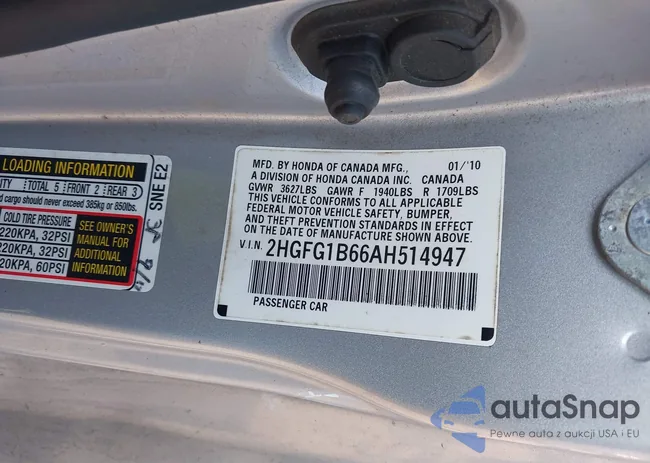 2HGFG1B66AH514947: 43157992