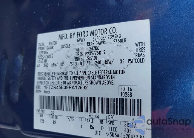 1FTZR45E39PA12592: 43159076