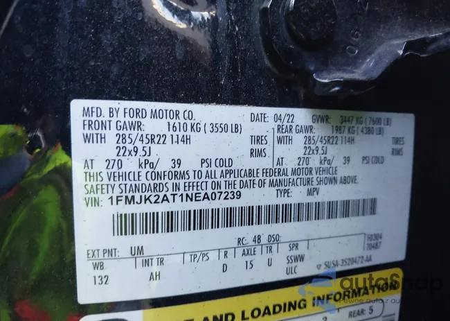 1FMJK2AT1NEA07239: 43159085