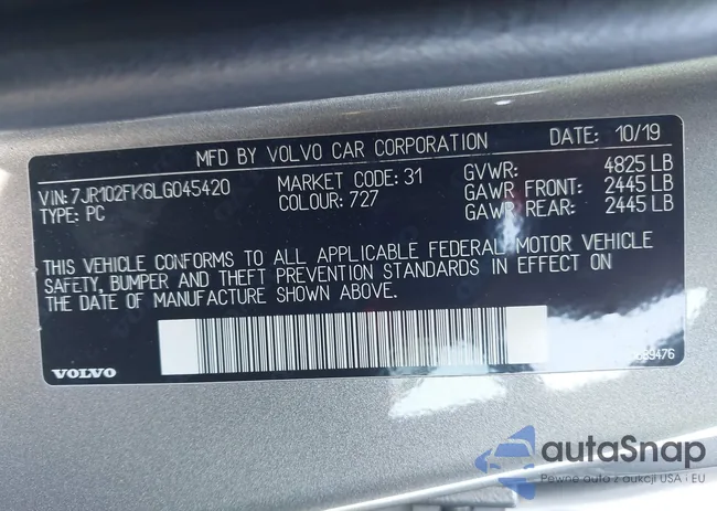 7JR102FK6LG045420: 43159087