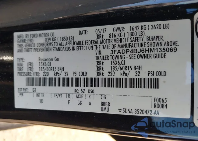 3FADP4BJ6HM135069: 43159103