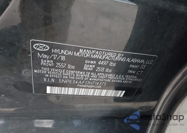 5NPE34AF1JH714375: 43159134