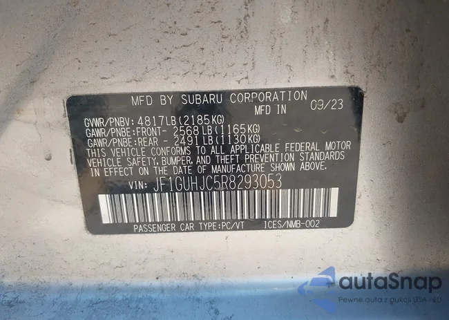 JF1GUHJC5R8293053: 43159205