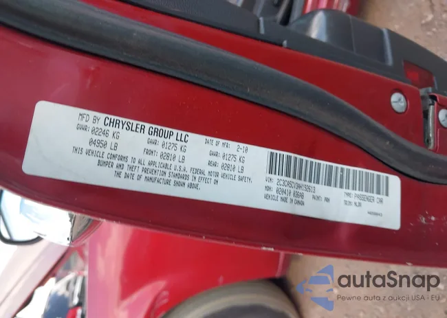 2C3CA5CV3AH192613: 43159240