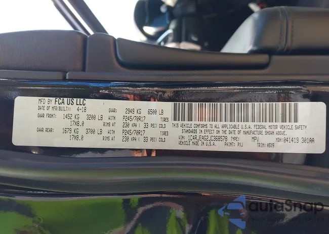 1C4RJEAG2JC368578: 43159242