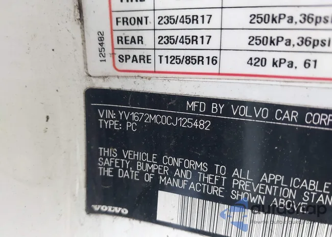 YV1672MC0CJ125482: 43159291