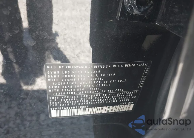 3VVTB7AX9RM218851: 43159427