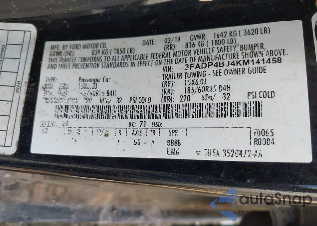 3FADP4BJ4KM141458: 43159451