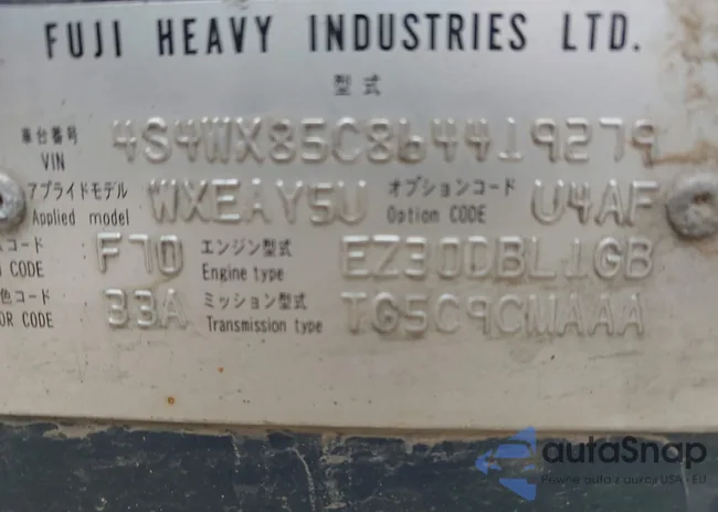 4S4WX85C864419279: 43159586