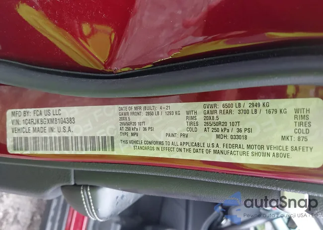 1C4RJKBGXM8104383: 43158651