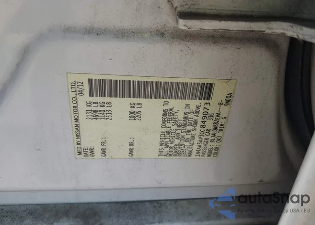 1N4AA5AP3CC849073: 43158685